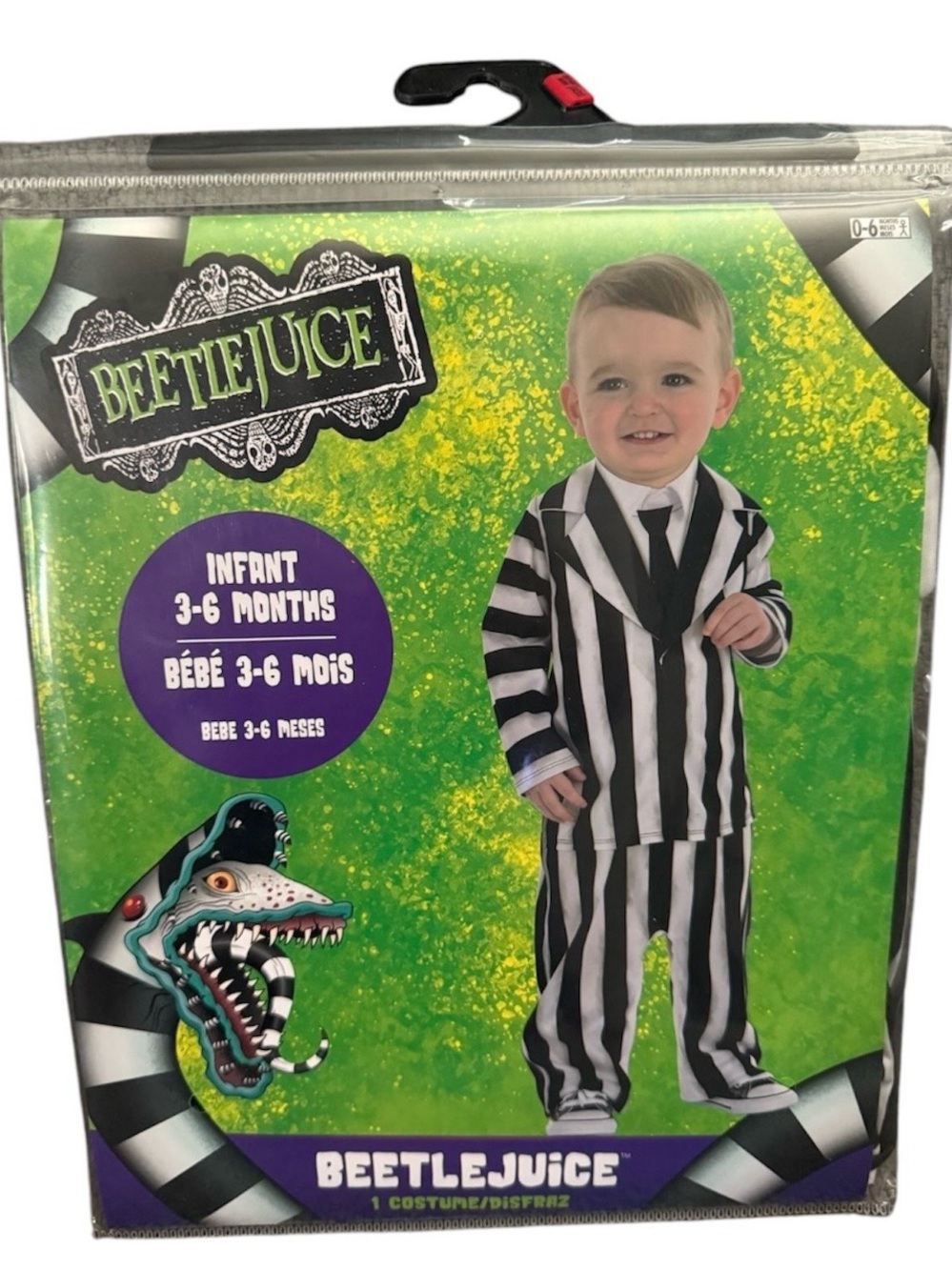 Beetlejuice Infant Costume 3-6 Months